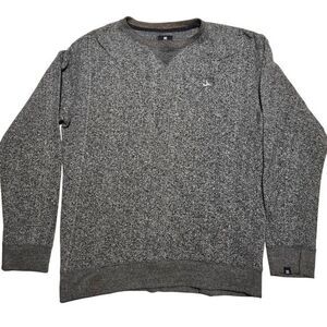 DC Shoes Men's Heathered Gray Crewneck Sweatshirt Casual Comfort Sweater men's L
